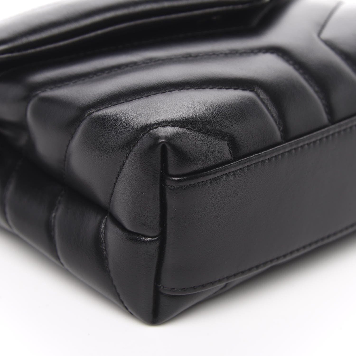 Saint Laurent Calfskin Y Quilted Monogram Toy Loulou Crossbody Bag Black 8 of 11