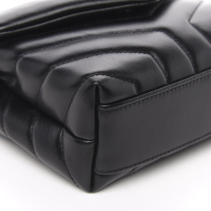 Saint Laurent Calfskin Y Quilted Monogram Toy Loulou Crossbody Bag Black 8 of 11