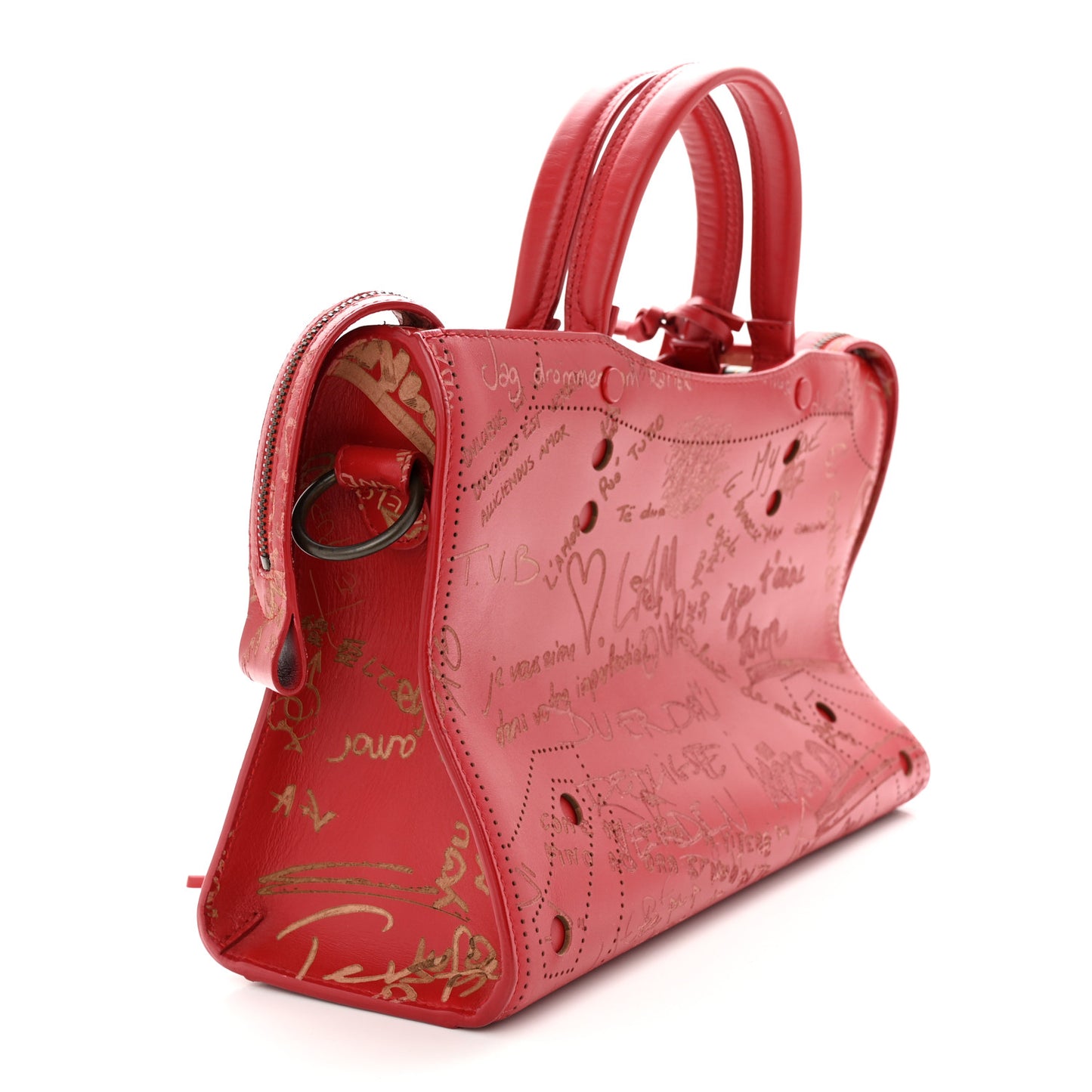 Calfskin Love Perforated Blackout Hardware S City Rouge Profond