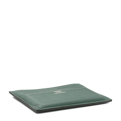 Hermes Swift Citizen Twill Card Case Vert Moyen Bleu Riviera Vert Vertigo 4 of 8