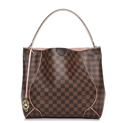 Louis Vuitton Damier Ebene Caissa Hobo Rose Ballerine 1 of 13