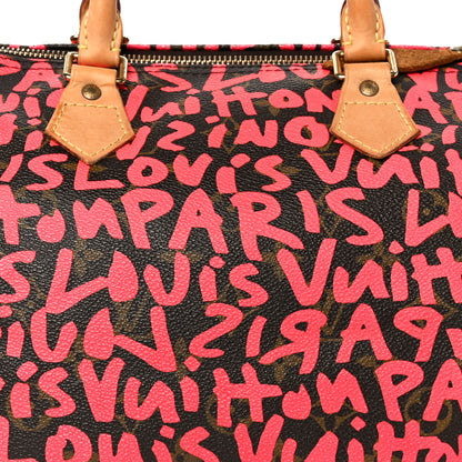 Louis Vuitton Monogram Graffiti Speedy 30 Fuchsia 8 of 11