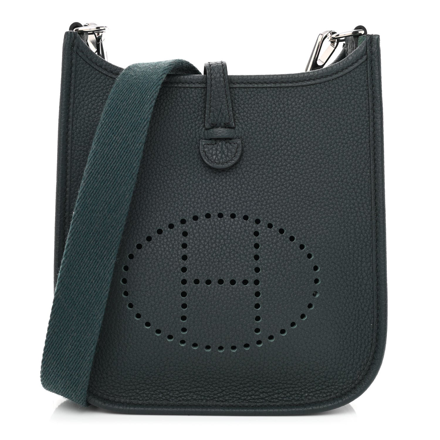 Hermes Taurillon Clemence Evelyne TPM Vert Cypress 1 of 10