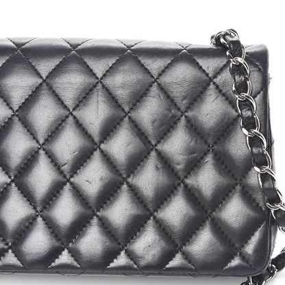 Chanel Lambskin Quilted East West Flap Black 14 of 17