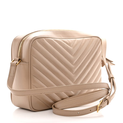 Saint Laurent Calfskin Matelasse Monogram Lou Camera Bag Dark Beige 3 of 10