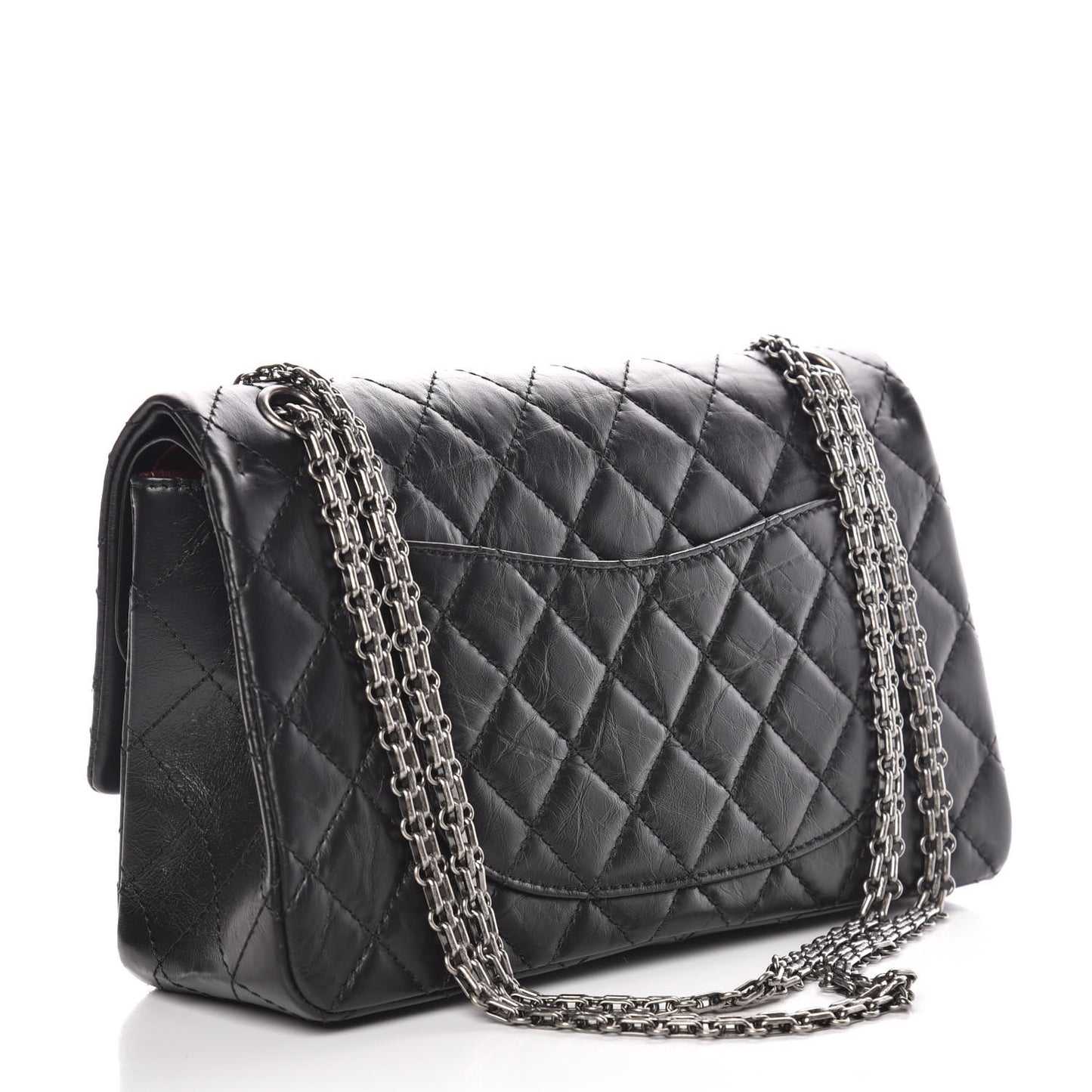 Aged Calfskin Quilted 2.55 Reissue 226 Flap Black