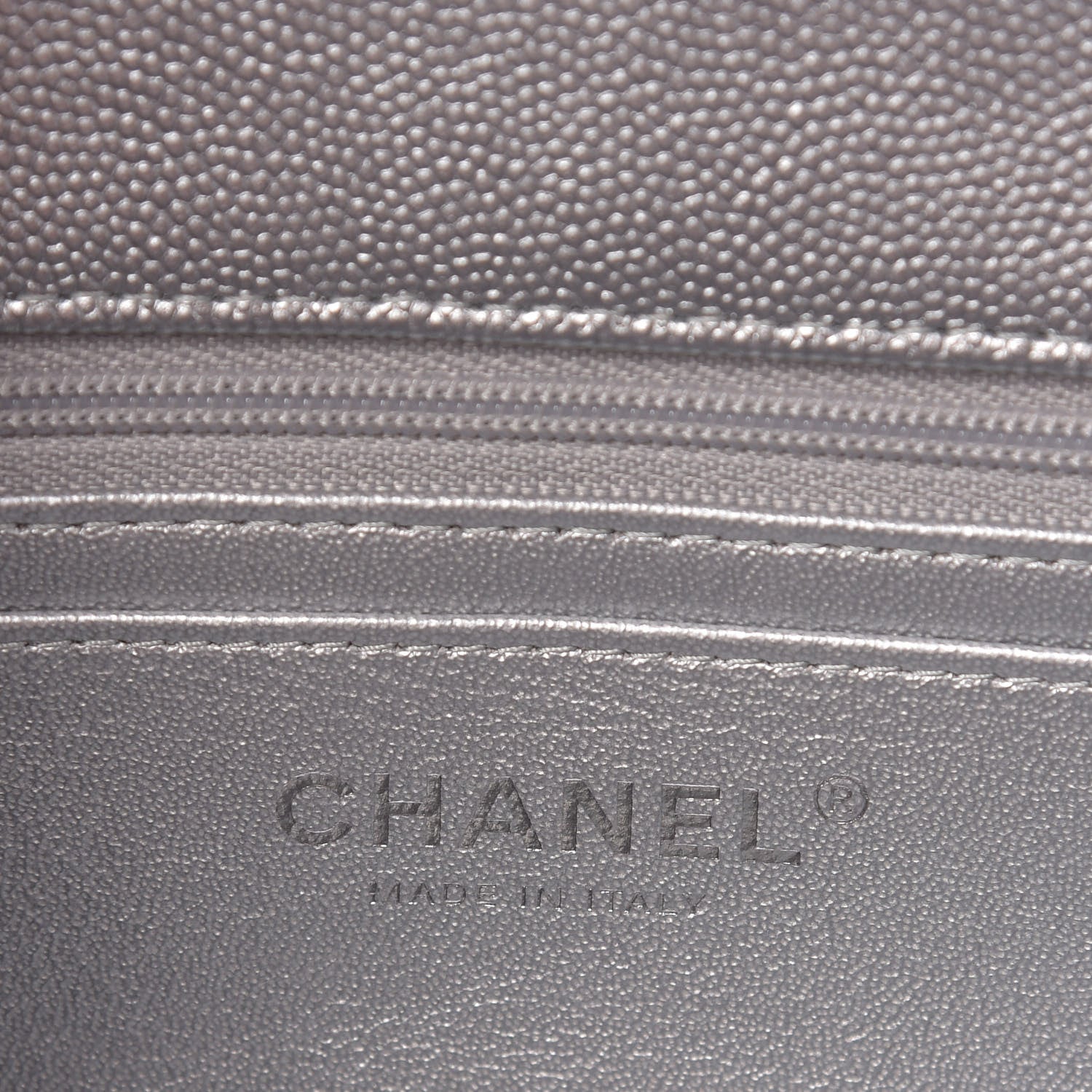 Chanel Metallic Caviar Quilted Mini Top Handle Rectangular Flap Silver 8 of 9