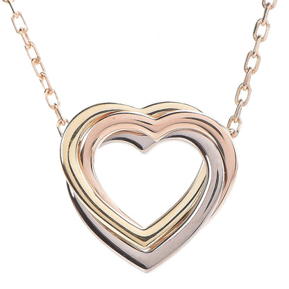 Cartier 18K Pink Yellow White Gold Trinity Heart Necklace 4 of 6