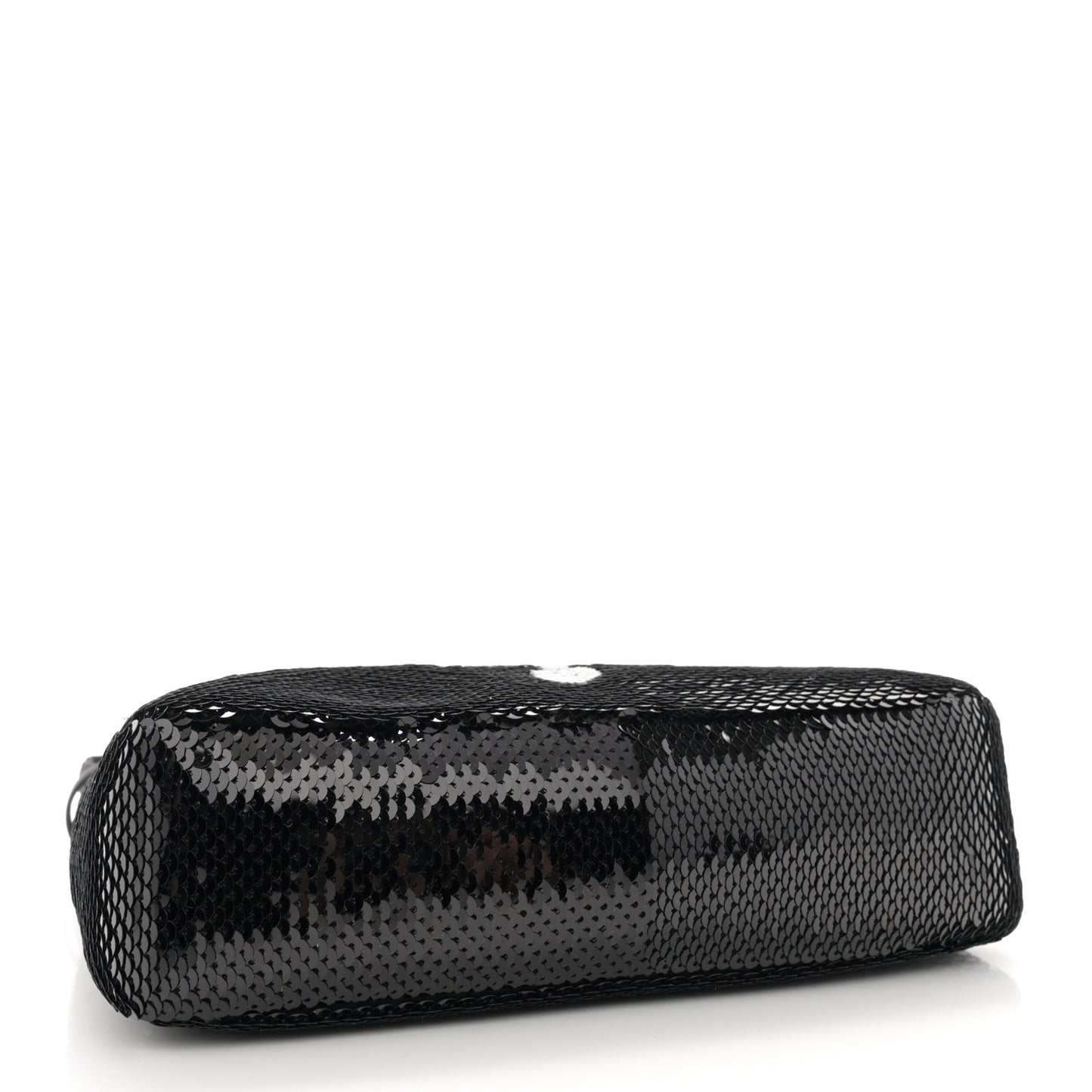 Paillettes Sequin Mini Re-Edition 2000 Bag Black White