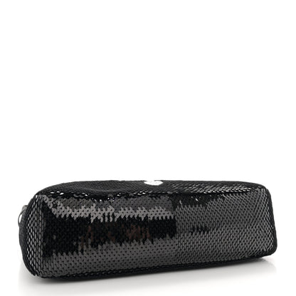 Prada Paillettes Sequin Mini Re-Edition 2000 Bag Black White 4 of 10