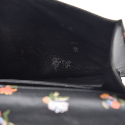 Saint Laurent Calfskin Prairie Flower Printed Small Monogram Clutch Black Multicolor 10 of 13