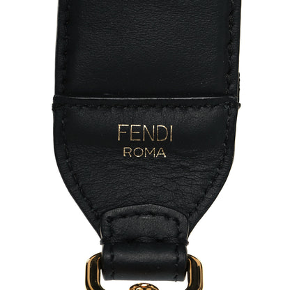 Fendi Calfskin Sequin FF Strap You Black Gold 3 of 4