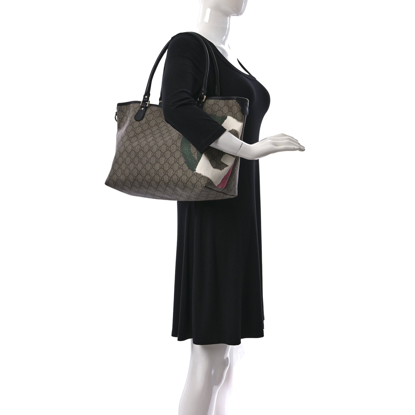 GG Plus Monogram Medium Italy Flag Unicef Tote Green