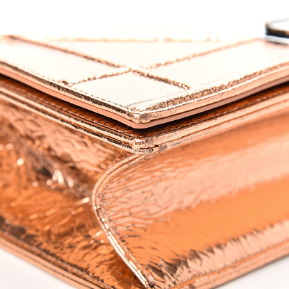 Christian Dior Metallic Ceramic Effect Deerskin Medium Diorama Flap Bag Gold 9 of 14