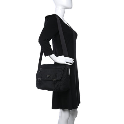 Prada Tessuto Nylon Vela Messenger Bag Black 2 of 13