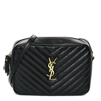 Saint Laurent Calfskin Matelasse Monogram Lou Camera Bag Black 1 of 11