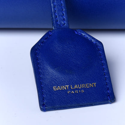 Saint Laurent Smooth Calfskin Small Monogram Cabas Blue Majorelle 24 of 30