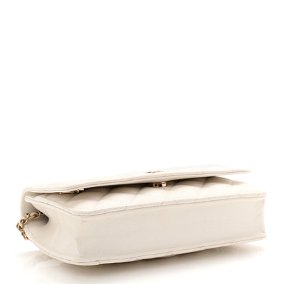 Chanel Caviar Quilted Wallet on Chain WOC White 4 of 11