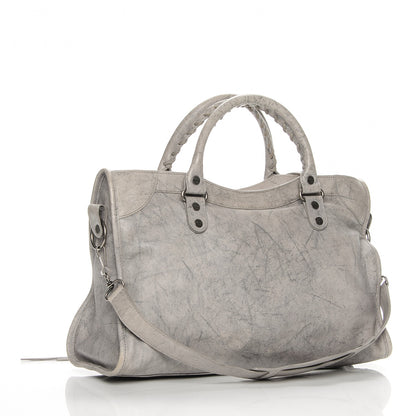 Balenciaga Agneau Marble Hardware City Grey 3 of 8