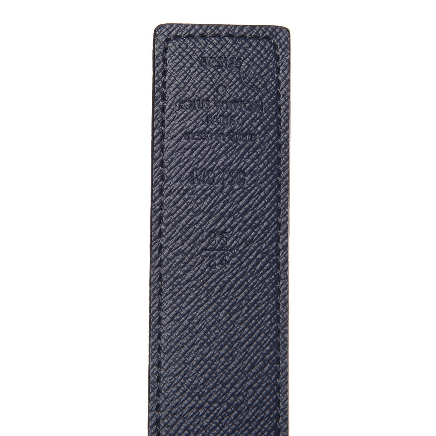 Calfskin Monogram 30mm LV Initiales Reversible Belt 85 34 Indigo