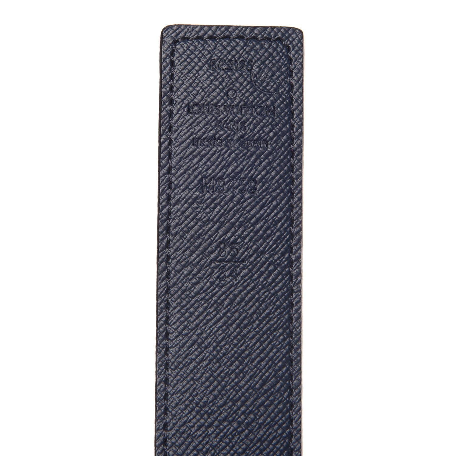 Louis Vuitton Calfskin Monogram 30mm LV Initiales Reversible Belt 85 34 Indigo 6 of 9