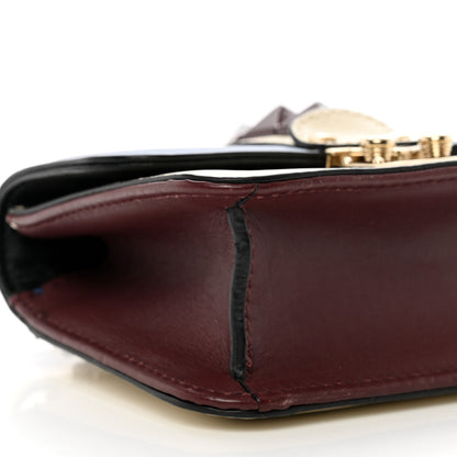 Valentino Garavani Vitello Mini Glam Lock Rockstud Flap Blue White Burgundy 8 of 9