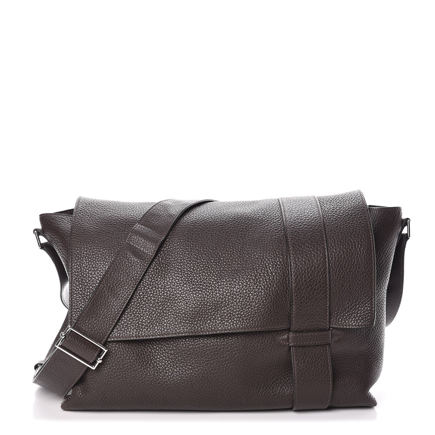 Hermes Taurillon Clemence Alfred 35 Chocolate 1 of 9