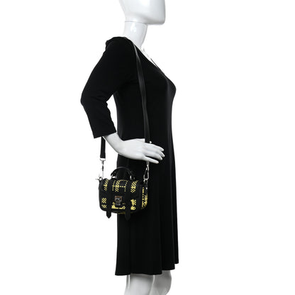 Proenza Schouler Lambskin Woven Plaid Micro PS1 Satchel Black Butter Toast 2 of 10