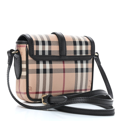 Burberry Haymarket Check Mini Berkeley Crossbody Black 3 of 10