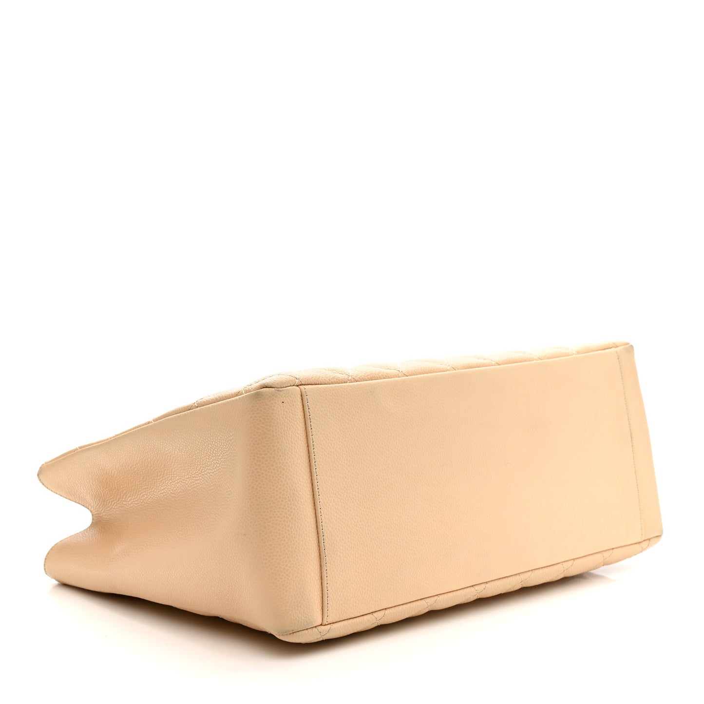 Caviar Quilted Grand Shopping Tote GST Beige Clair