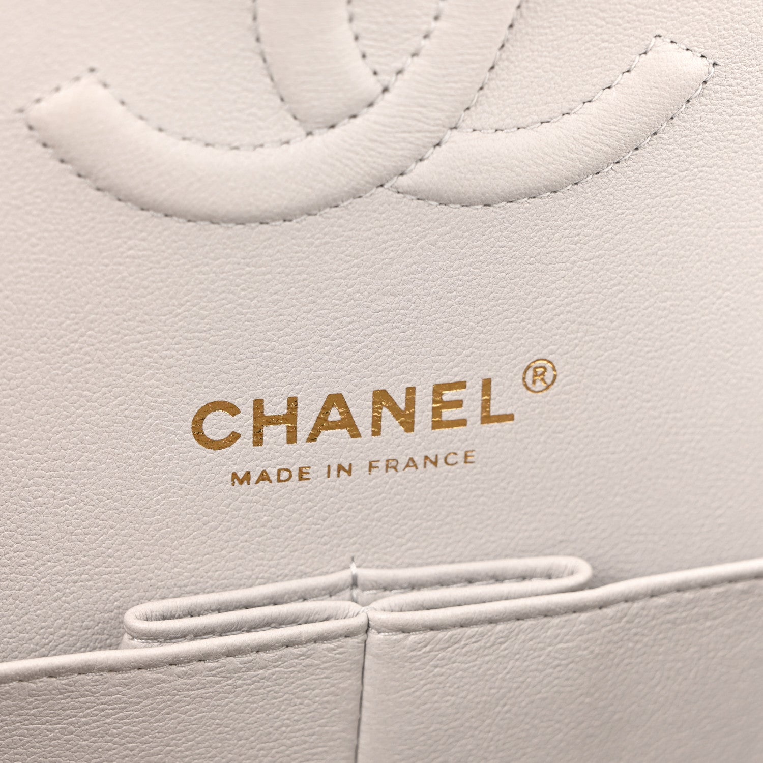 Chanel Caviar Quilted Medium Double Flap Light Grey 5 of 11