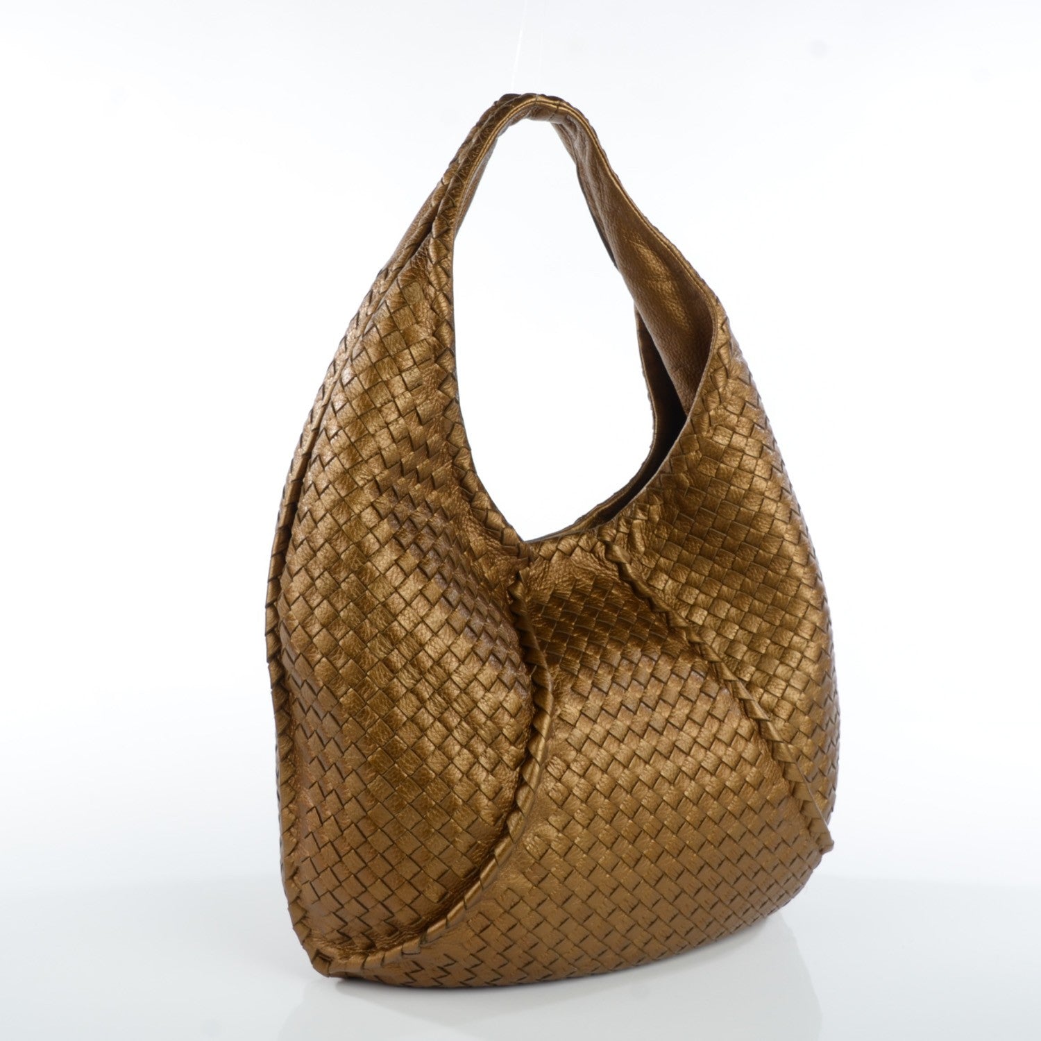 Bottega Veneta Cervo Intrecciato Large Simple Hobo New Bronze 3 of 8