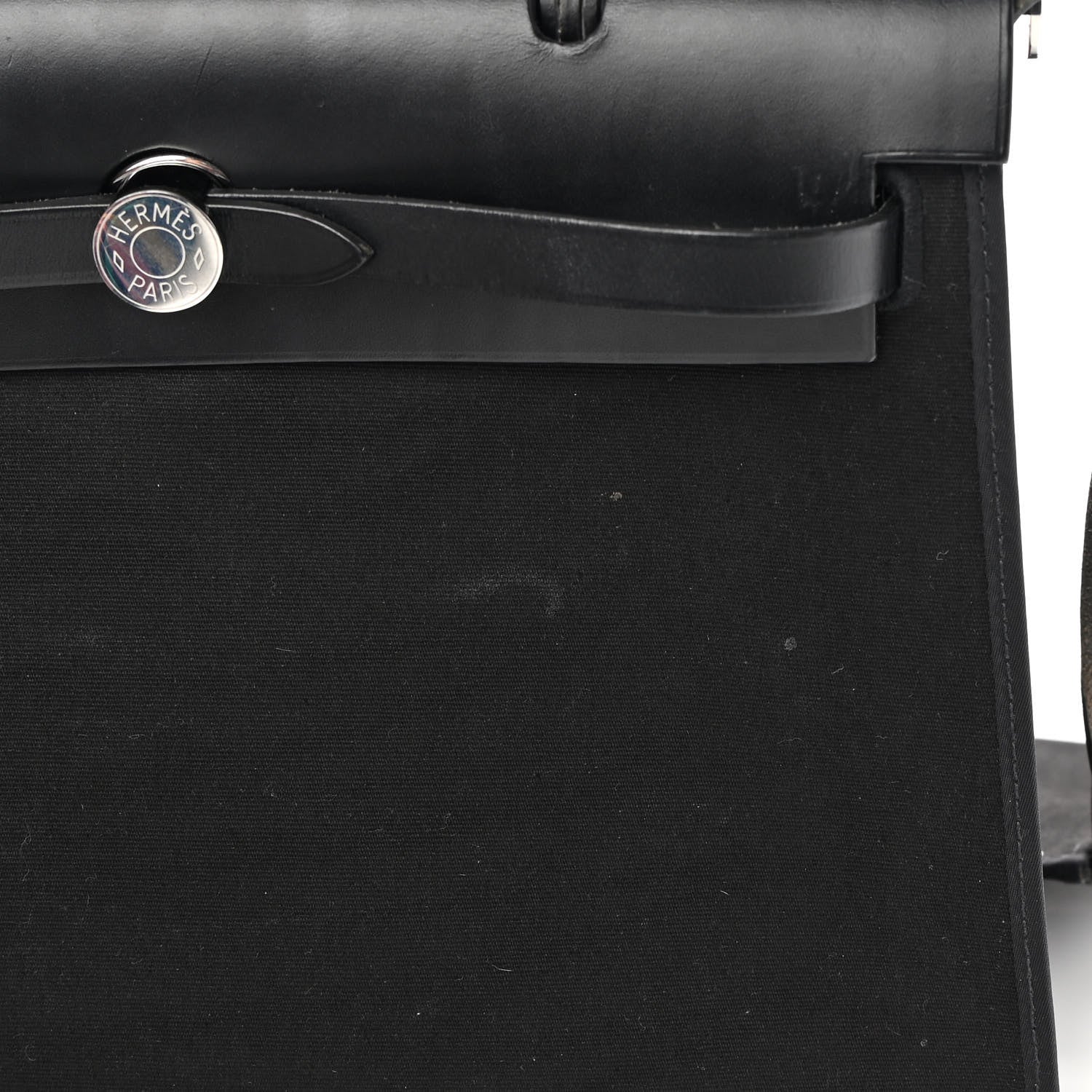 Hermes Military Toile Vache Hunter Herbag Zip 31 PM Black 16 of 17
