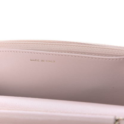 Chanel Caviar Quilted Enamel Wallet on Chain WOC Light Pink 7 of 12