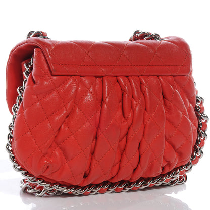 Chanel Washed Lambskin Mini Chain Around Messenger Red 3 of 8