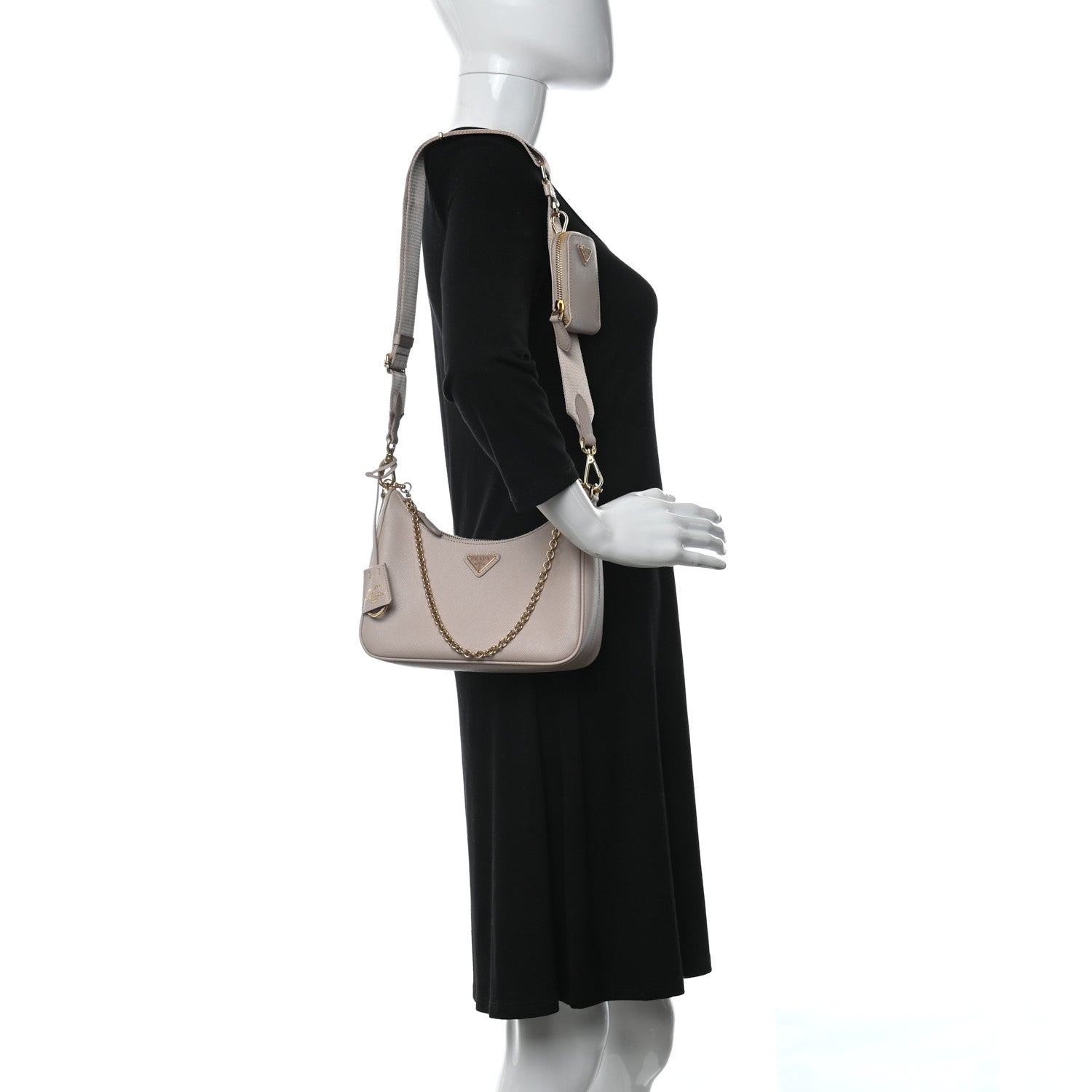 Prada Saffiano Re-Edition 2005 Shoulder Bag Ninfea 2 of 9