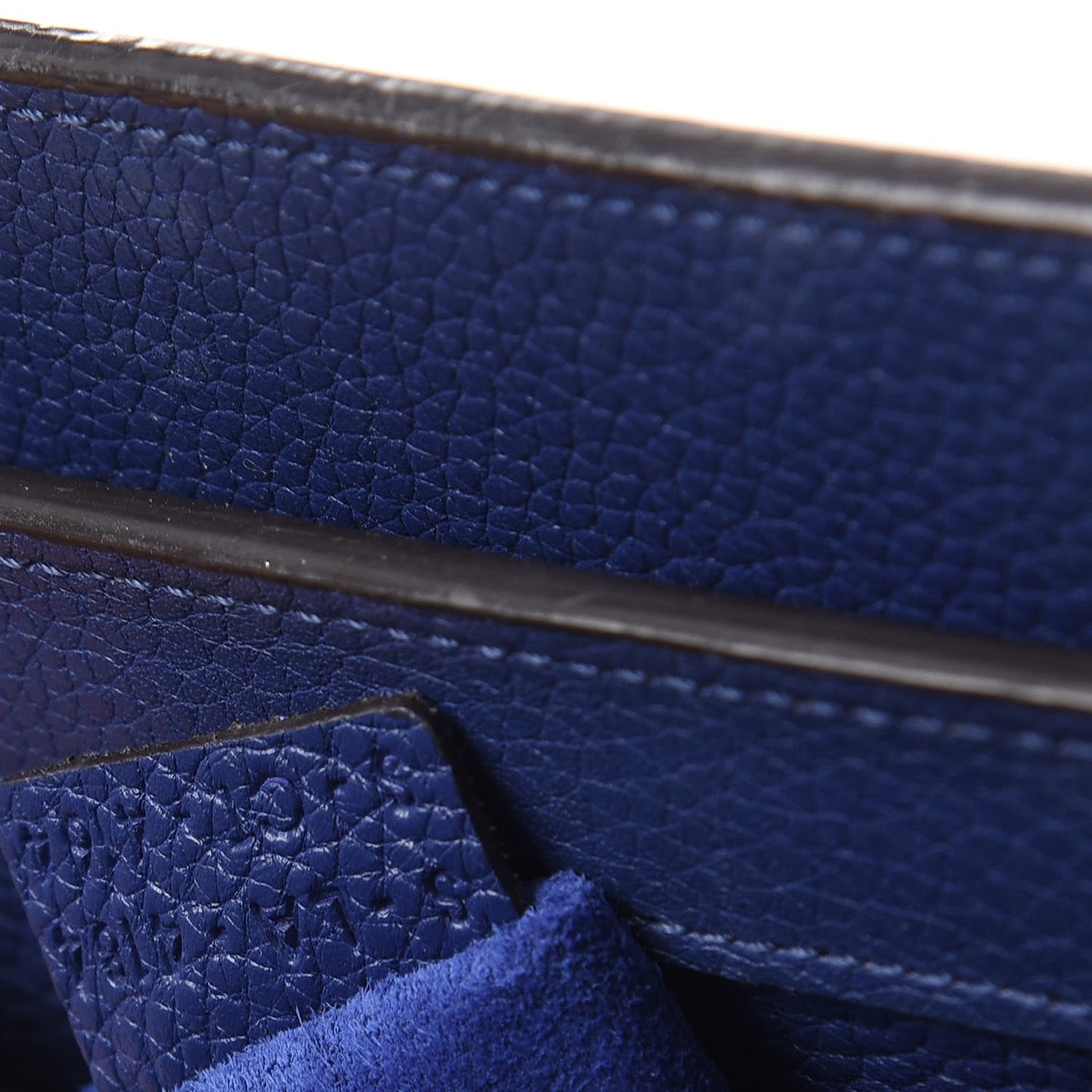 Drummed Calfskin Micro Luggage Indigo