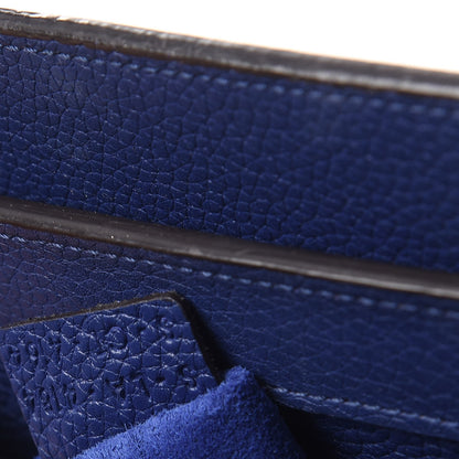 Celine Drummed Calfskin Micro Luggage Indigo 8 of 14