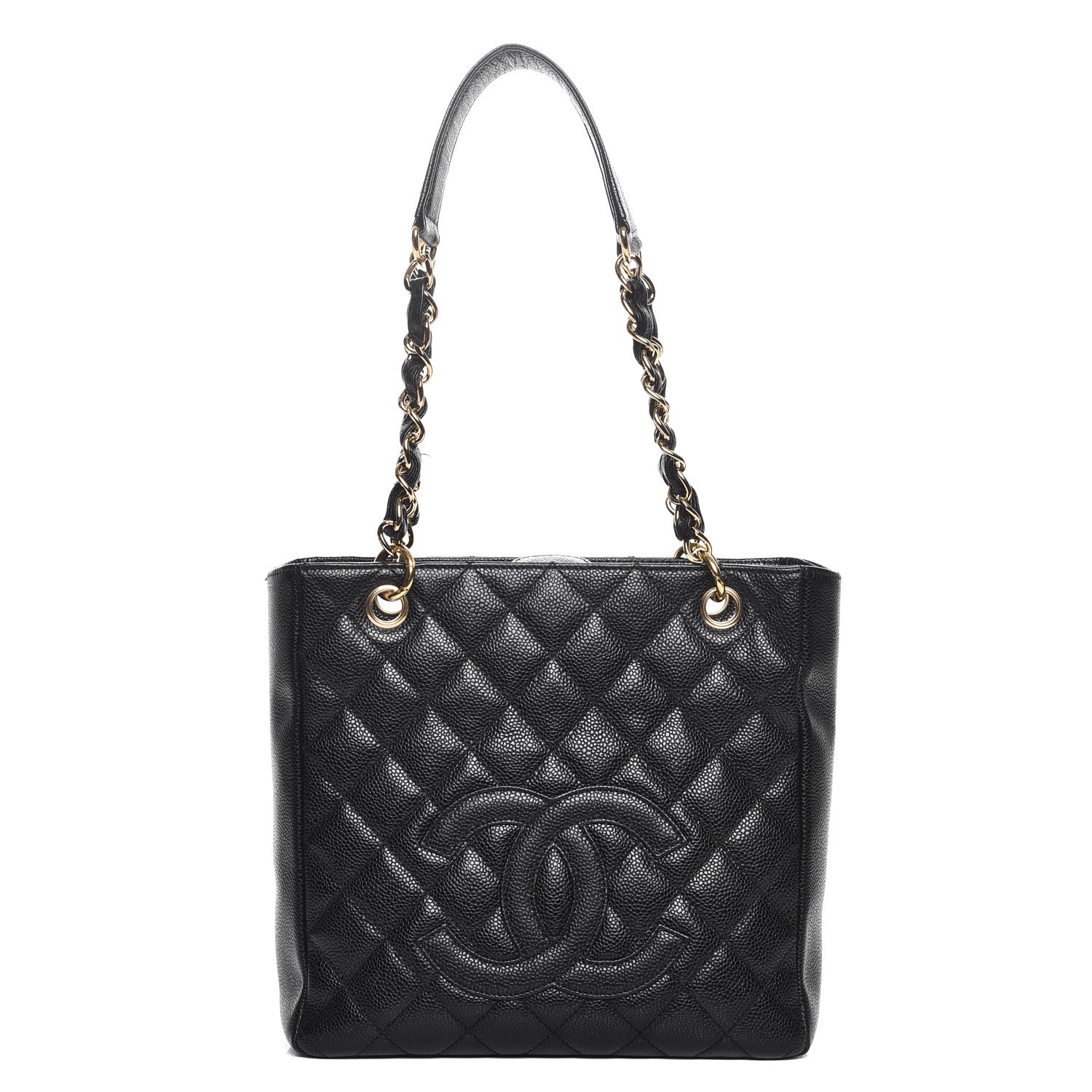 Chanel Caviar Quilted Petit Shopping Tote PST Black 1 of 8