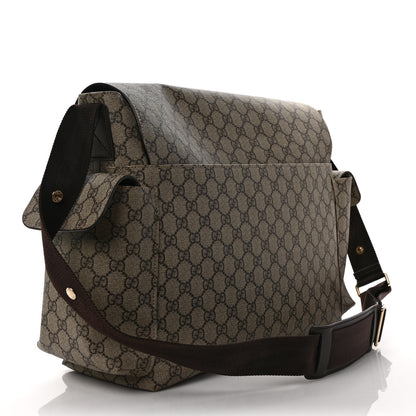 Gucci GG Plus Monogram Messenger Diaper Bag Dark Brown 3 of 9