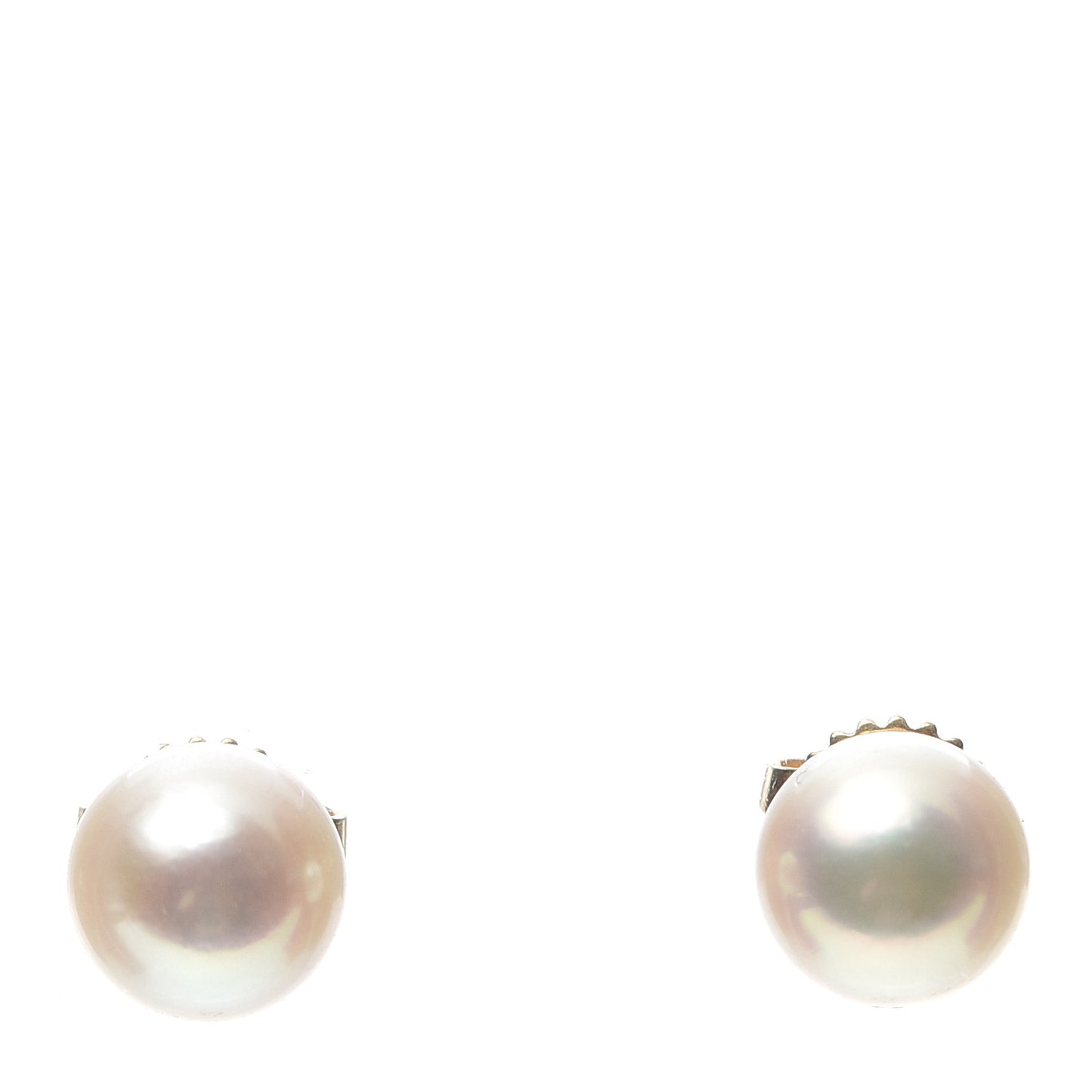 18K Yellow Gold Akoya Pearl 7-7.5mm Earrings