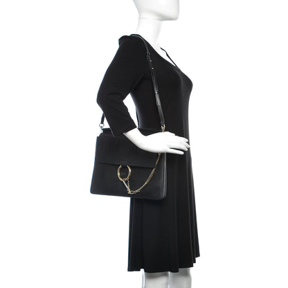 Chloe Calfskin Medium Faye Shoulder Bag Black 2 of 13