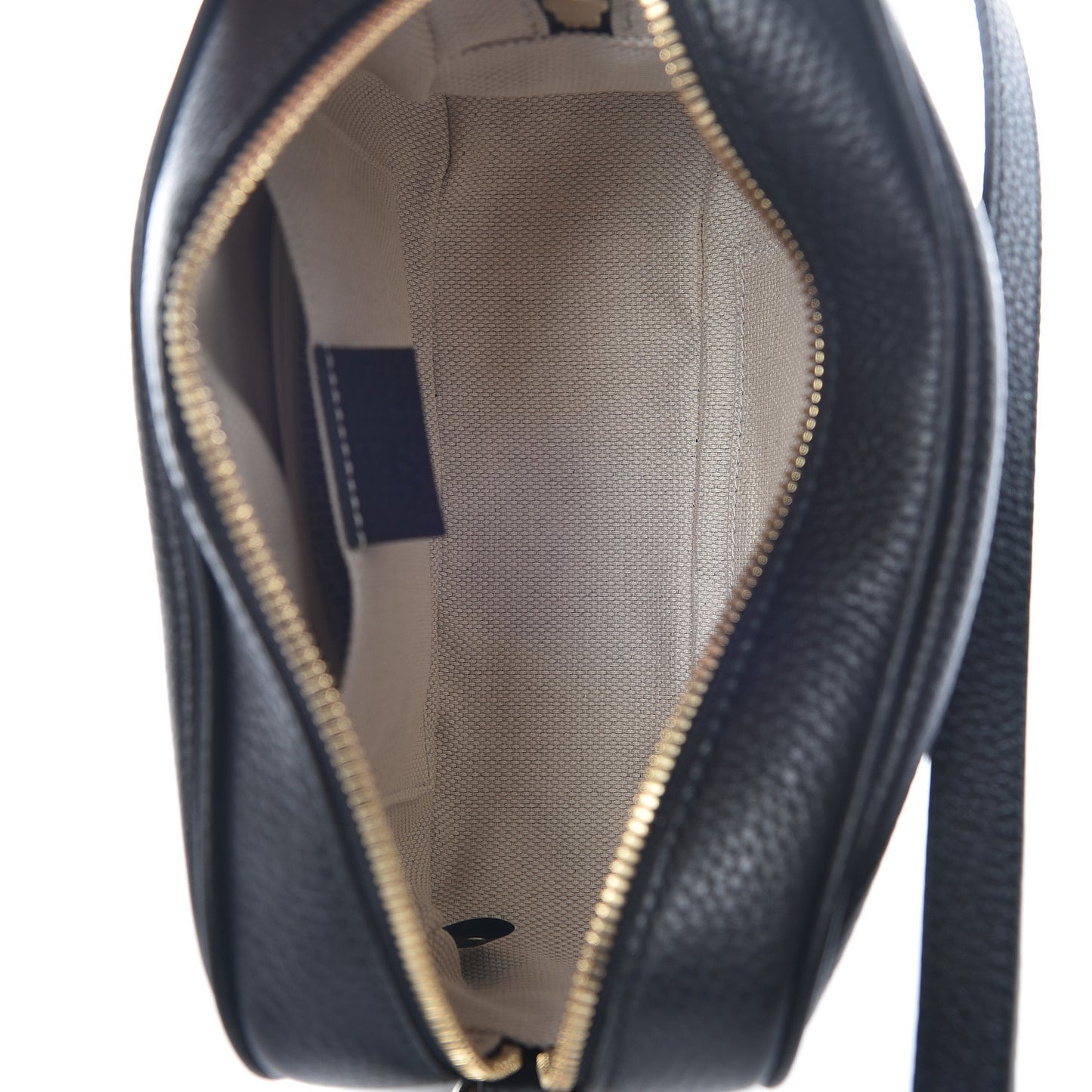Pebbled Calfskin Small Soho Disco Bag Black
