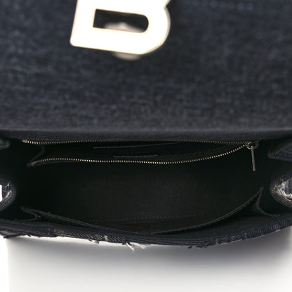 Balenciaga Denim Patchwork Limited Edition Medium Hourglass Top Handle Bag 5 of 10