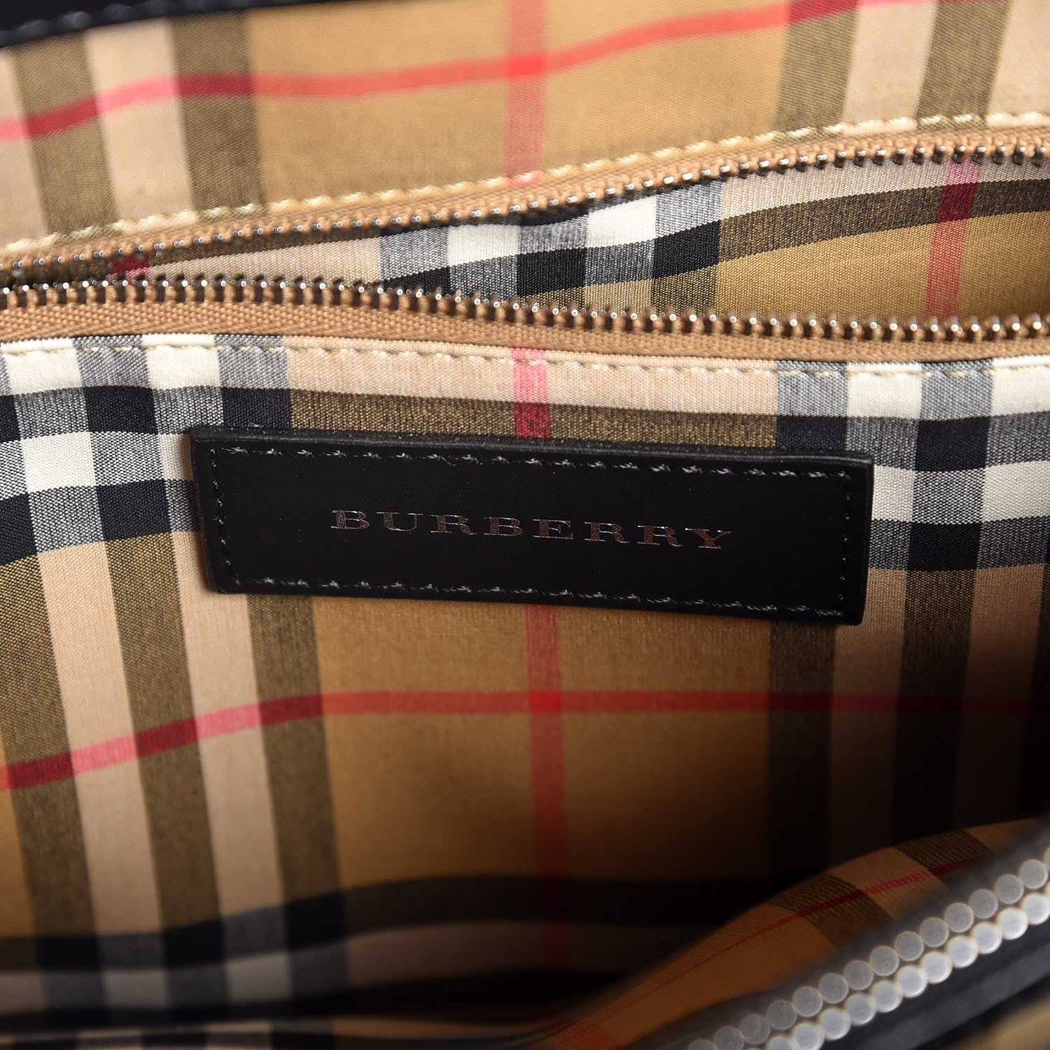 Burberry Calfskin Perforated Medium Banner Tote Black 8 of 8