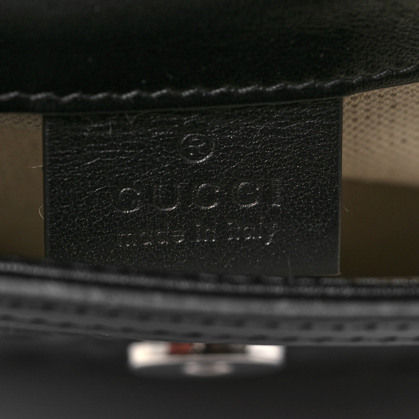 Calfskin GG Tennis Embossed Messenger Bag Black