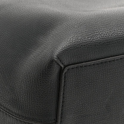 Burberry Grainy Calfskin Haymarket Check Medium Ardwell Zip Tote Black 13 of 15