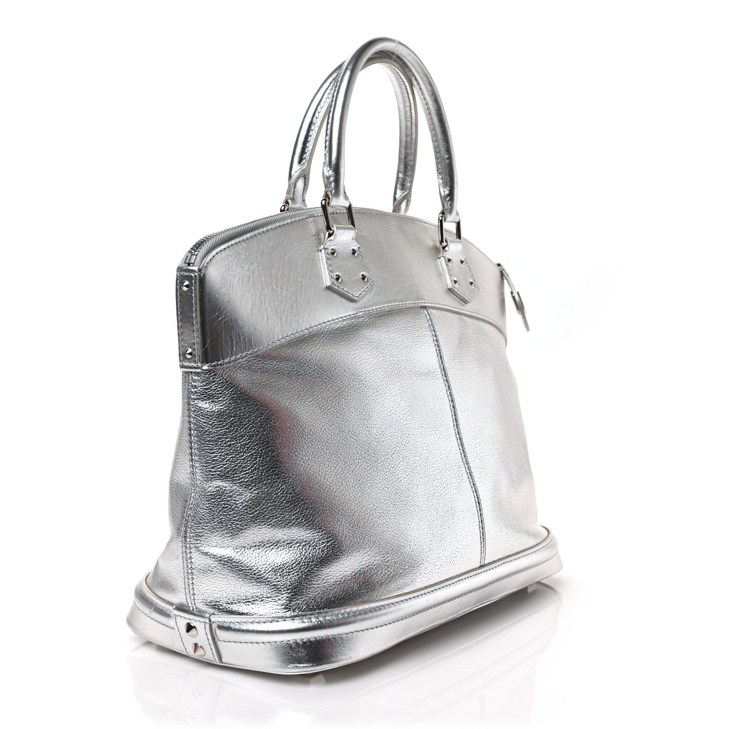 Louis Vuitton Suhali Lockit MM Silver 3 of 8