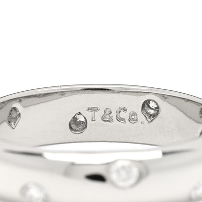 Tiffany Platinum Diamond 4mm Etoile Band Ring 50 5.5 4 of 4