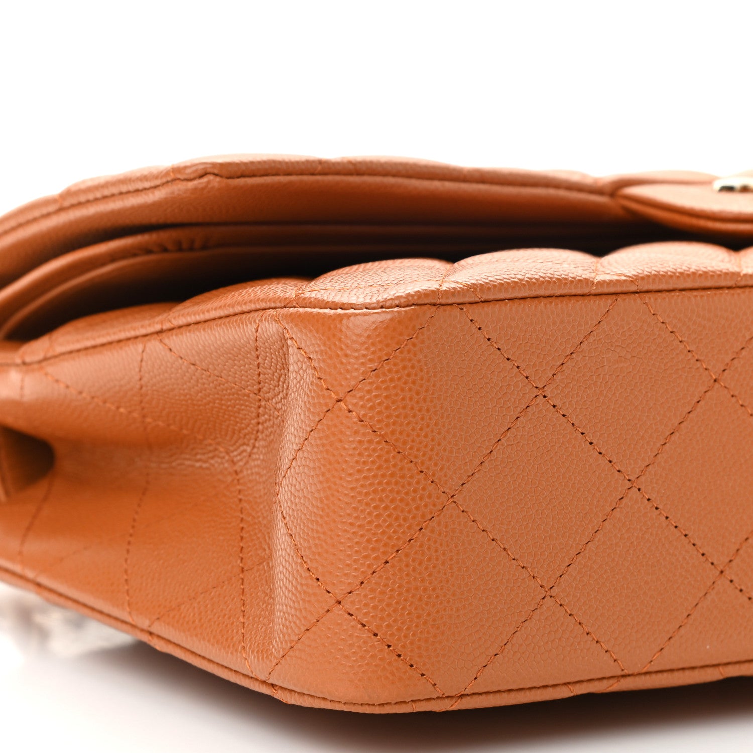 Chanel Caviar Quilted Medium Double Flap Light Brown 8 of 10